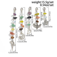 Thumbnail for Colorful 5pcs Crystal Stone Elf Moon Star Dragonfly Charm Hair Braids Ring Set - ArtGalleryZen