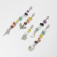 Thumbnail for Colorful 5pcs Crystal Stone Elf Moon Star Dragonfly Charm Hair Braids Ring Set - ArtGalleryZen