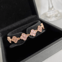 Thumbnail for Colorful Crystal Clover Bracelet - ArtGalleryZen