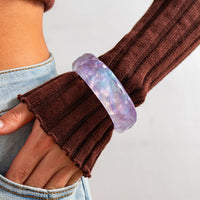 Thumbnail for Colorful Glitter Water Ripple Resin Bangle Bracelet