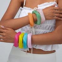 Thumbnail for Colorful Irregular Resin Bangle Bracelet - ArtGalleryZen