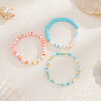 Thumbnail for Colorful Layered Starfish Charm Polymer Clay Seed Beaded Bracelet Set - ArtGalleryZen