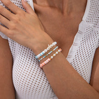 Thumbnail for Colorful Layered Starfish Charm Polymer Clay Seed Beaded Bracelet Set - ArtGalleryZen