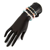 Thumbnail for Colorful Layered Starfish Charm Polymer Clay Seed Beaded Bracelet Set - ArtGalleryZen