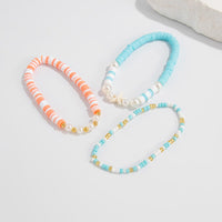 Thumbnail for Colorful Layered Starfish Charm Polymer Clay Seed Beaded Bracelet Set - ArtGalleryZen