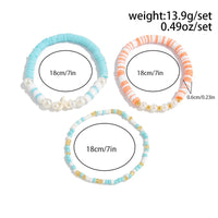 Thumbnail for Colorful Layered Starfish Charm Polymer Clay Seed Beaded Bracelet Set - ArtGalleryZen