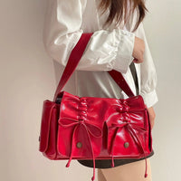 Thumbnail for Colorful Ribbon Shoulder Crossbody Leather Bag - ArtGalleryZen