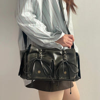 Thumbnail for Colorful Ribbon Shoulder Crossbody Leather Bag - ArtGalleryZen