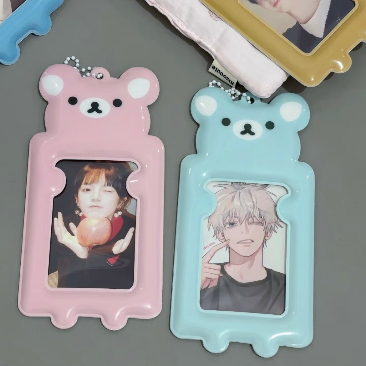 Colorful Rilakkuma Kpop Keychain Photocard Holder - ArtGalleryZen