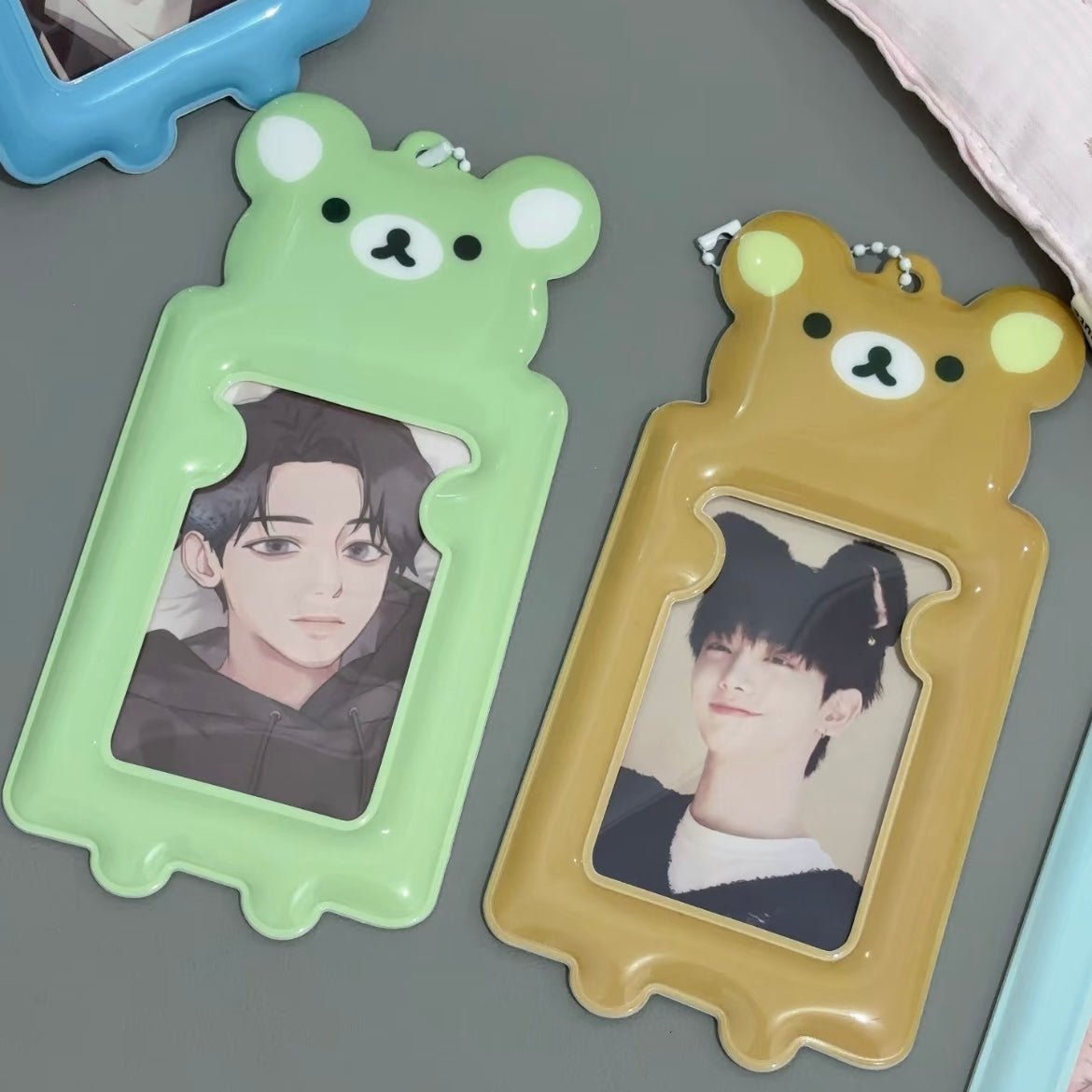 Colorful Rilakkuma Kpop Keychain Photocard Holder - ArtGalleryZen