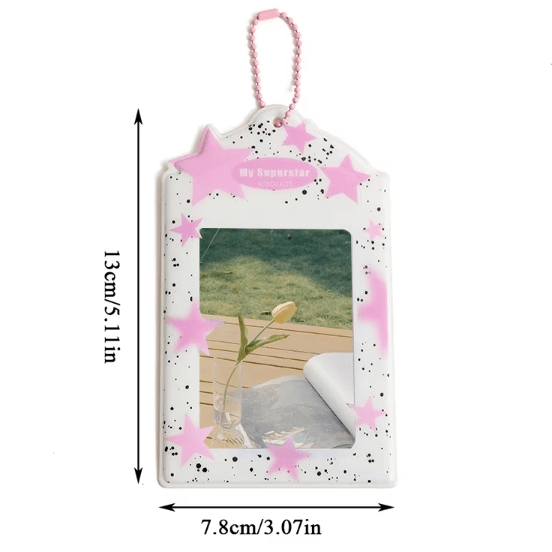 Colorful Star Kpop Keychain Photocard Holder - ArtGalleryZen