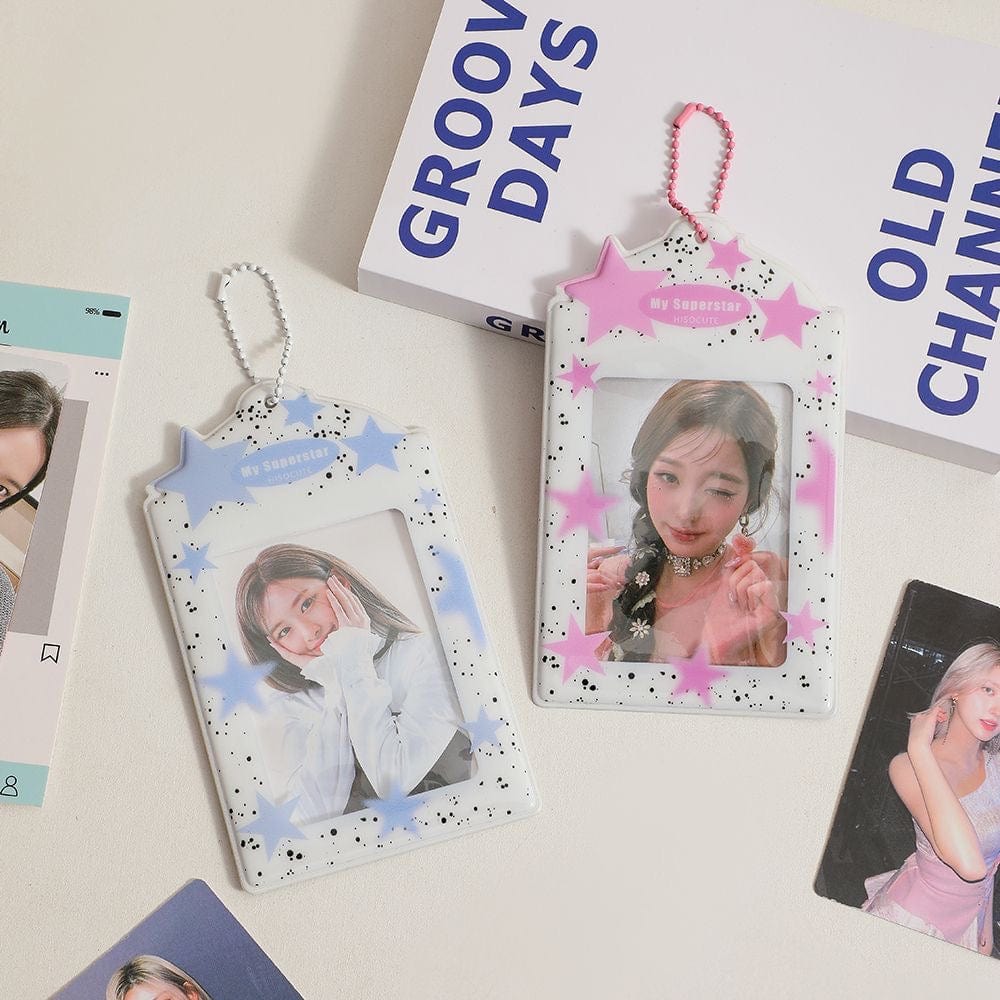 Colorful Star Kpop Keychain Photocard Holder - ArtGalleryZen