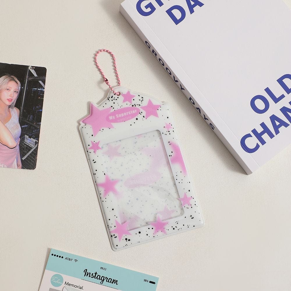Colorful Star Kpop Keychain Photocard Holder - ArtGalleryZen