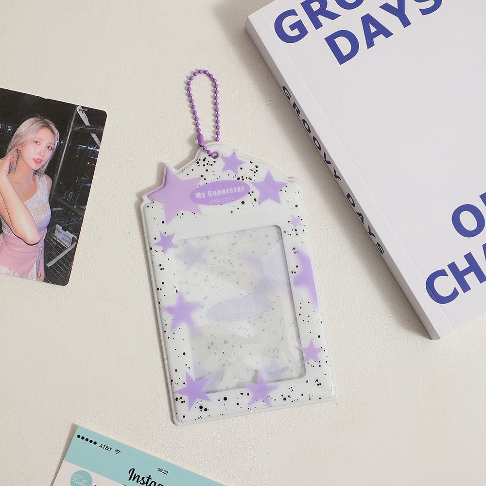 Colorful Star Kpop Keychain Photocard Holder - ArtGalleryZen