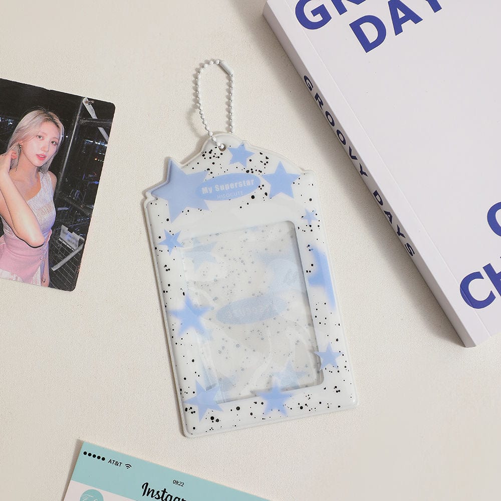 Colorful Star Kpop Keychain Photocard Holder - ArtGalleryZen