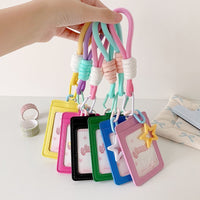 Thumbnail for Colorful Star Leather Kpop Keychain Photocard Holder - ArtGalleryZen