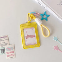 Thumbnail for Colorful Star Leather Kpop Keychain Photocard Holder - ArtGalleryZen