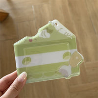 Thumbnail for Cream Cheese Strawberry Chocolate Cake Kpop Keychain Photocard Holder - ArtGalleryZen