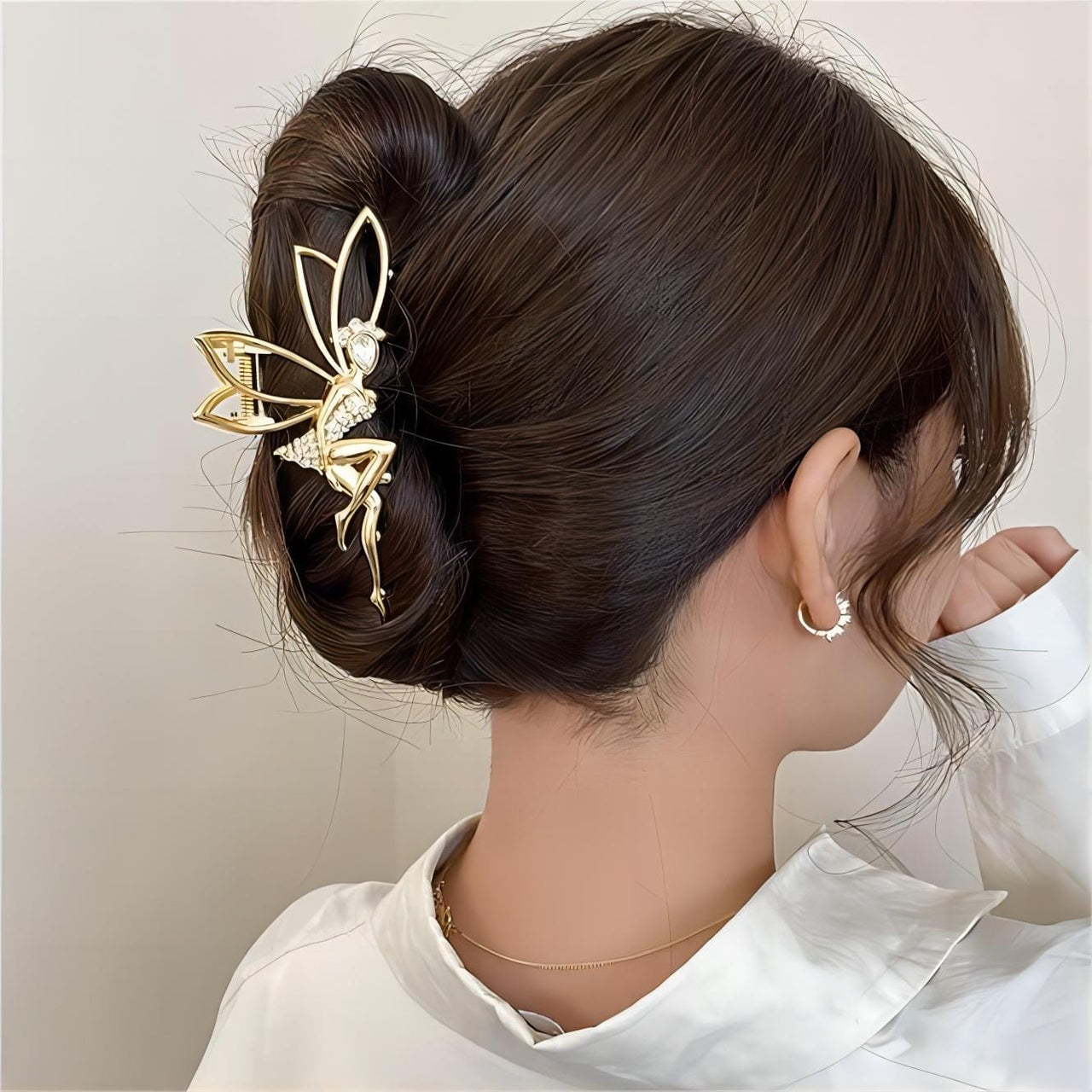 Crystal Angel Little Sprite Chignon Claw Clip Hair Clip - ArtGalleryZen