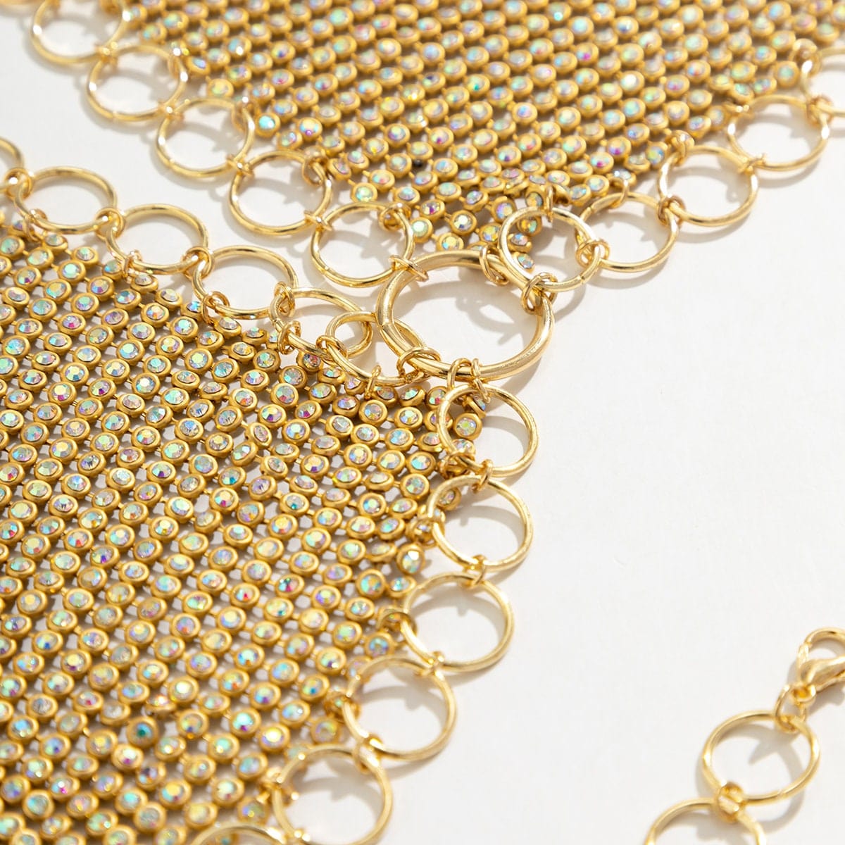 Crystal Body Chain Bra with Rhinestone Inlay - 18k Gold Silver Plated –  ArtGalleryZen