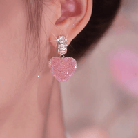 Thumbnail for Crystal Candy Heart Earrings - ArtGalleryZen