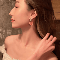 Thumbnail for Crystal Candy Heart Earrings - ArtGalleryZen