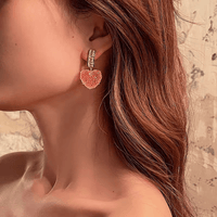 Thumbnail for Crystal Candy Heart Earrings - ArtGalleryZen