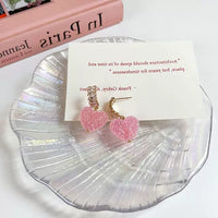 Thumbnail for Crystal Candy Heart Earrings - ArtGalleryZen