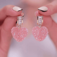 Thumbnail for Crystal Candy Heart Earrings - ArtGalleryZen