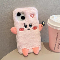 Thumbnail for Cute Angry Kirby Embroidery Plush iPhone Case