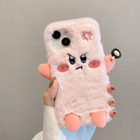 Thumbnail for Cute Angry Kirby Embroidery Plush iPhone Case