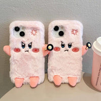 Thumbnail for Cute Angry Kirby Embroidery Plush iPhone Case