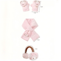 Thumbnail for Cute Authenti Sanrio My Sweet Piano Winter Scarf Gloves Ear Muffs Set - ArtGalleryZen