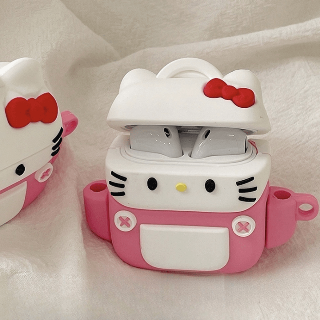 Cute Backpack Hello Kitty Silicone AirPods Earphone Case