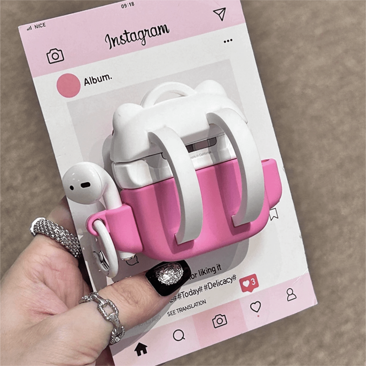 Cute Backpack Hello Kitty Silicone AirPods Earphone Case