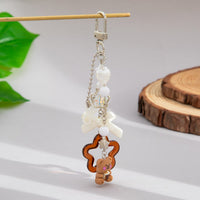 Thumbnail for Cute Bear Star Pearl Bowknot Charm Keychain - ArtGalleryZen