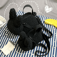 Thumbnail for Cute Black White Plush Rabbit Crossbody Bag - ArtGalleryZen