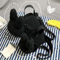 Thumbnail for Cute Black White Plush Rabbit Crossbody Bag