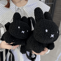 Thumbnail for Cute Black White Plush Rabbit Crossbody Bag