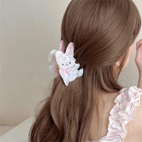 Thumbnail for Cute Bowknot Rabbit Acetate Acrylic Hair Claw Hair Clip - ArtGalleryZen