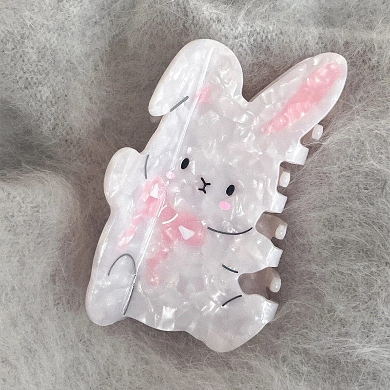 Cute Bowknot Rabbit Acetate Acrylic Hair Claw Hair Clip - ArtGalleryZen