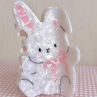 Thumbnail for Cute Bowknot Rabbit Acetate Acrylic Hair Claw Hair Clip - ArtGalleryZen