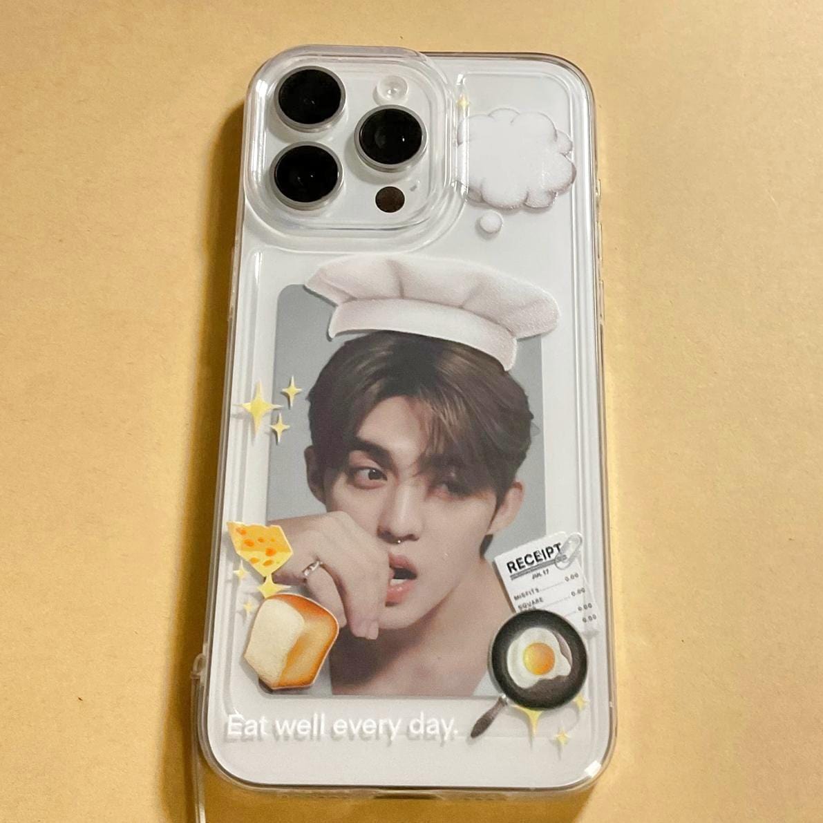 Cute Bread Chef Kpop Photocard Polaroid iPhone Case - ArtGalleryZen