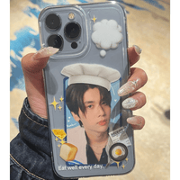 Thumbnail for Cute Bread Chef Kpop Photocard Polaroid iPhone Case - ArtGalleryZen
