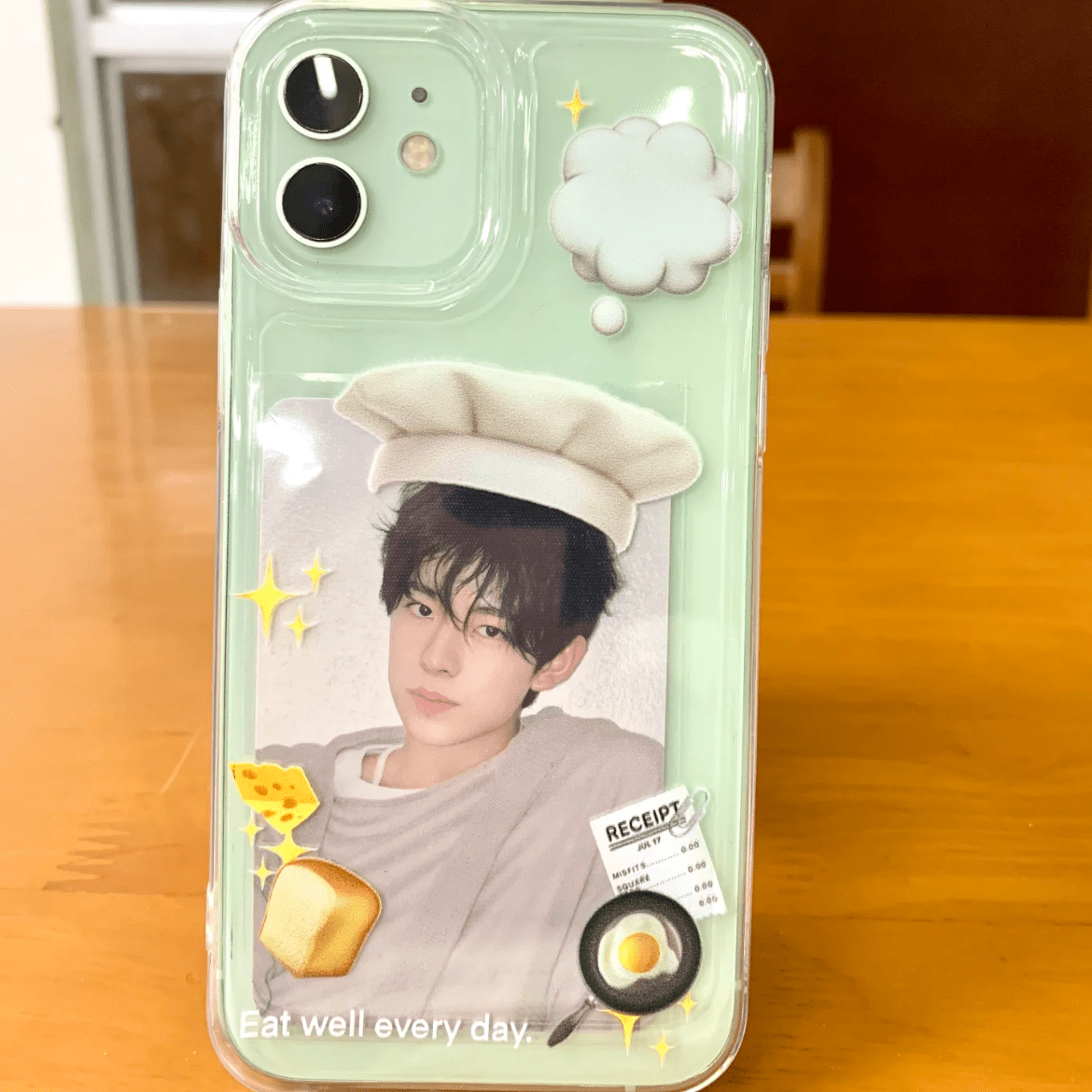 Cute Bread Chef Kpop Photocard Polaroid iPhone Case - ArtGalleryZen
