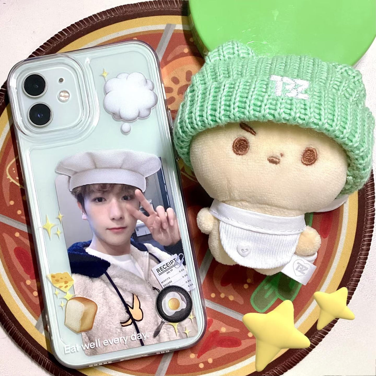 Cute Bread Chef Kpop Photocard Polaroid iPhone Case - ArtGalleryZen