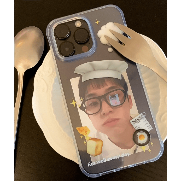Cute Bread Chef Kpop Photocard Polaroid iPhone Case - ArtGalleryZen