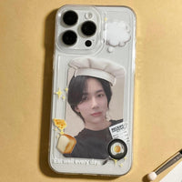 Thumbnail for Cute Bread Chef Kpop Photocard Polaroid iPhone Case - ArtGalleryZen