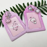 Thumbnail for Cute BTS BT21 Kpop Keychain Photocard Holder - ArtGalleryZen