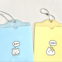 Thumbnail for Cute Bunny Cat Kpop Keychain Photocard Holder - ArtGalleryZen